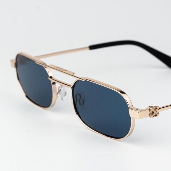 Off-White VAIDEN Women Sunglasses Gold Blue Oval OERI123 VAIDEN 7645 main image 9